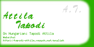 attila tapodi business card